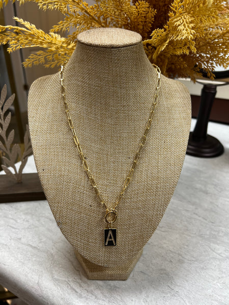 THEA NECKLACE AND INITIAL CHARM