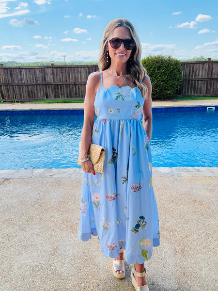 THE SUNSET OASIS MIDI DRESS