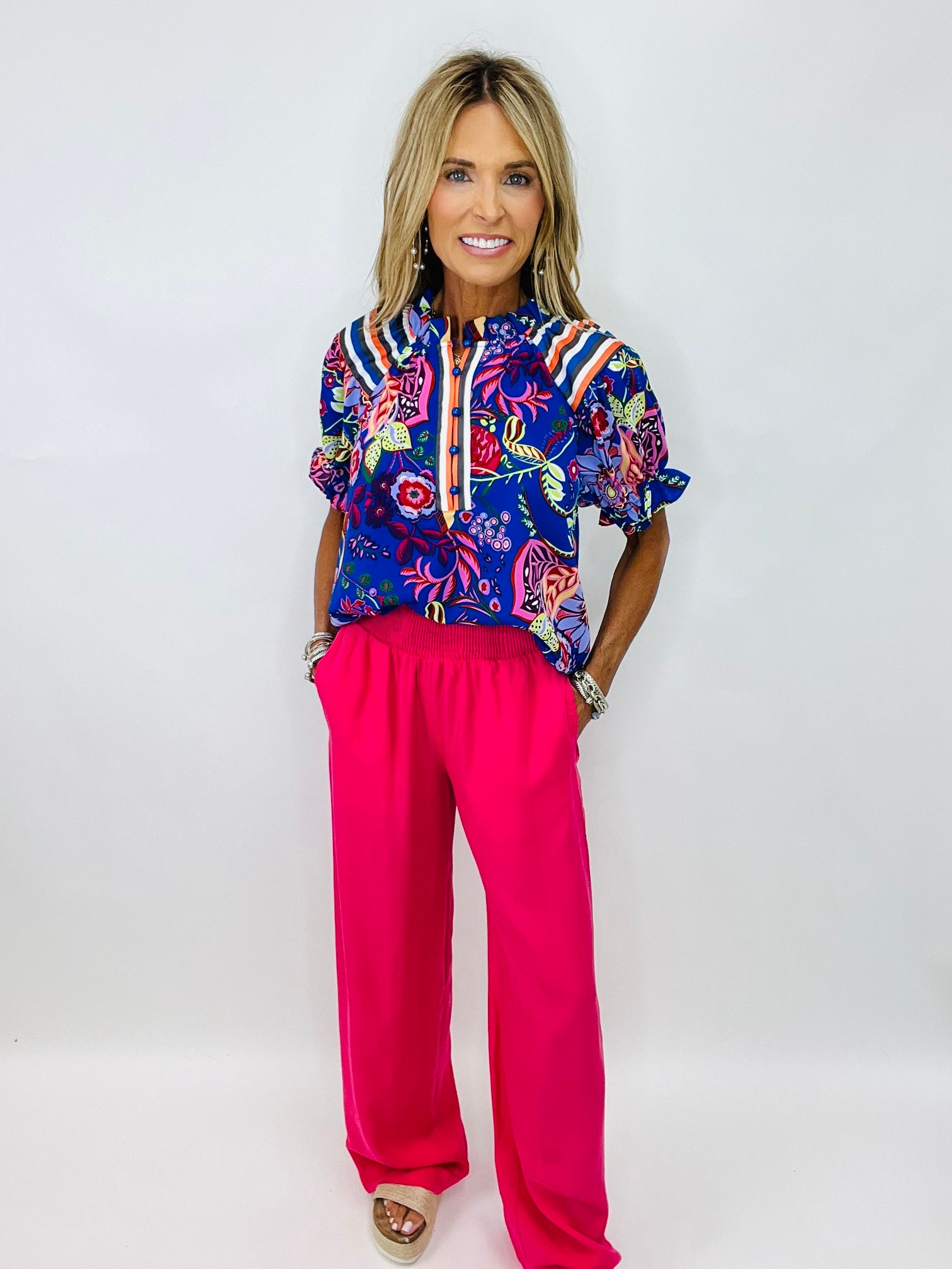 ALL NIGHT LONG PANTS- FUCHSIA--FINAL SALE