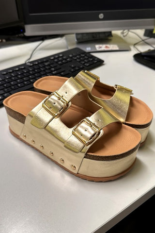 SERENA SANDAL-GOLD--RESTOCK ALERT