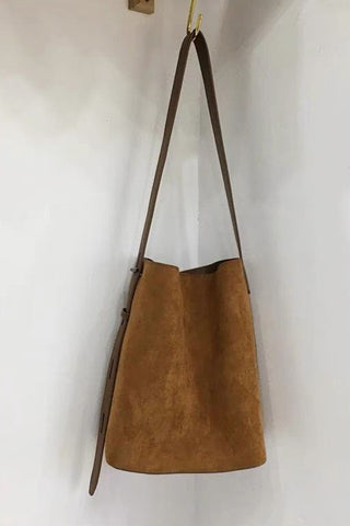 THE BLAKE HANDBAG --CAMEL SUEDE