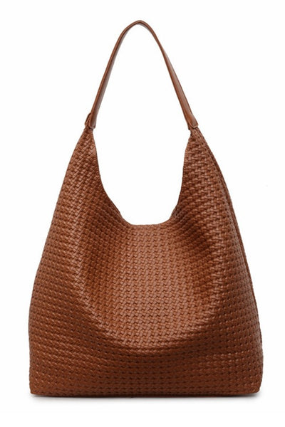 THE WEAVE PURSE-BROWN