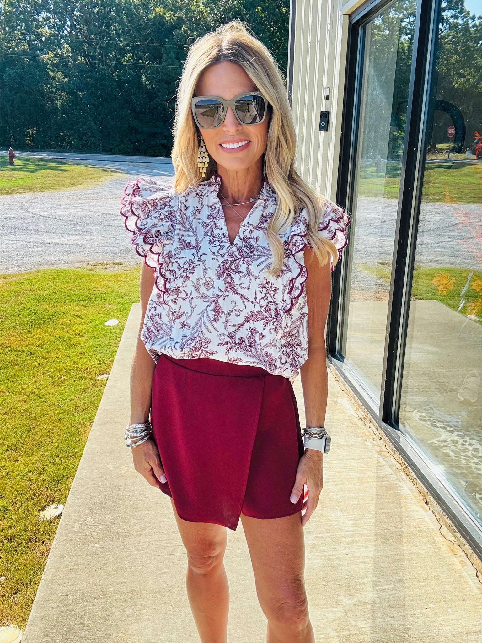 TO THIS DAY SKORT-MAROON