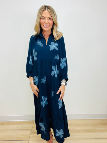THE SPIRIT DRESS-NAVY--FLASH SALE