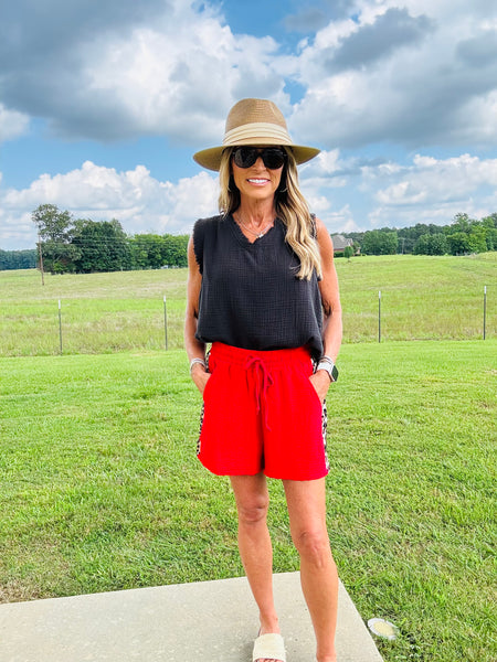 WILD SIDE OF RED SHORTS*LIVE FLASH SALE*