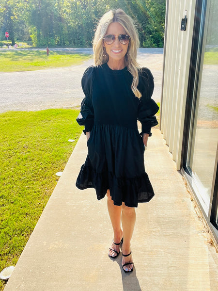 KEEP IT CLASSY DRESS-BLACK--WINTER SALE