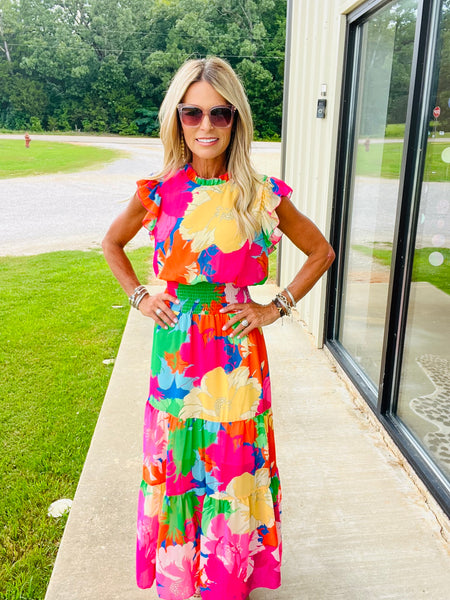 GO TROPICAL MAXI DRESS