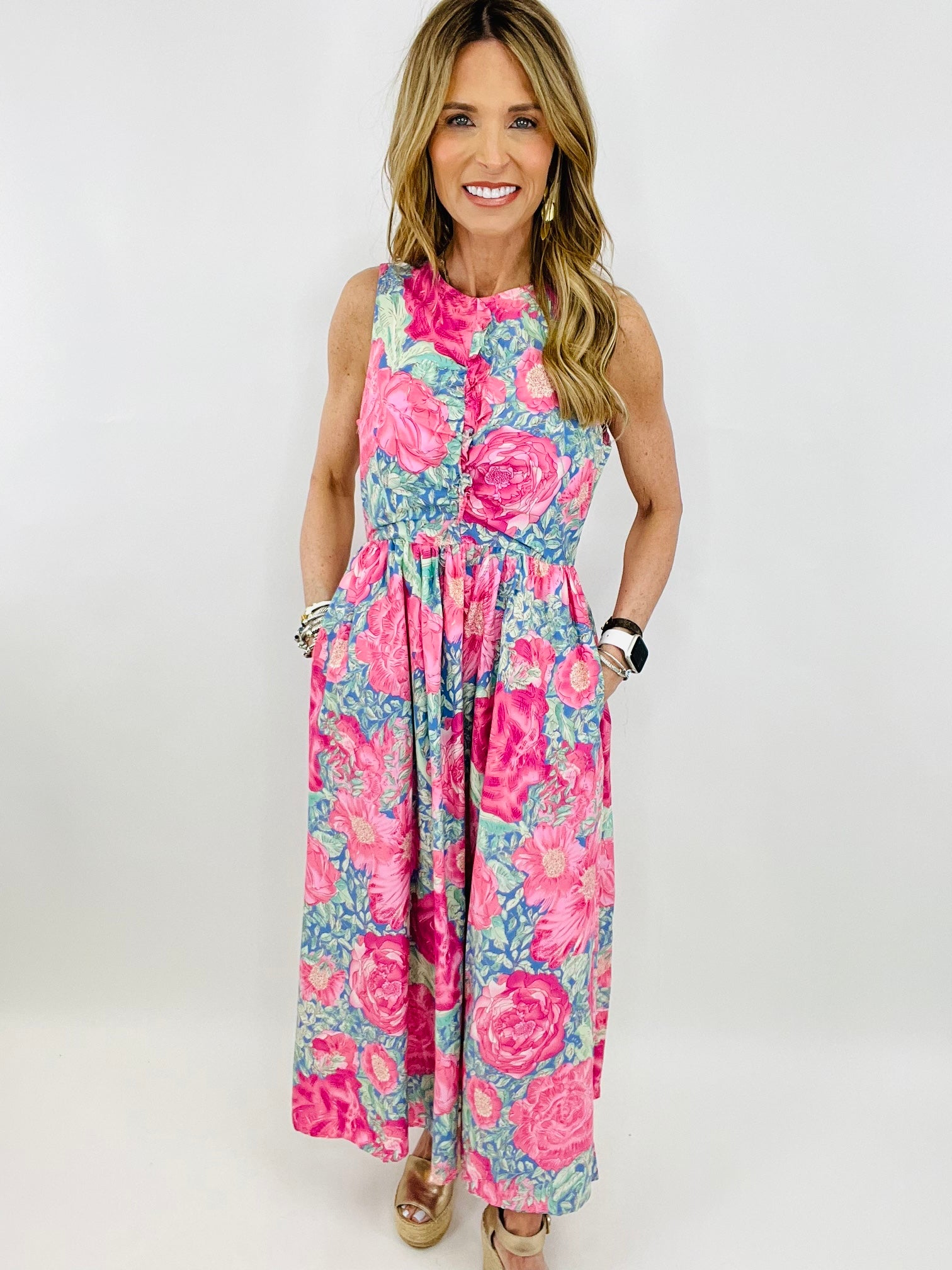 ALL IN BLOOM MIDI DRESS--RESTOCK ALERT