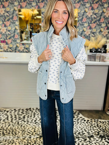 THE CAST VEST -DENIM****RESTOCKED****