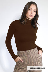 LONG SLEEVE MOCK NECK TOP