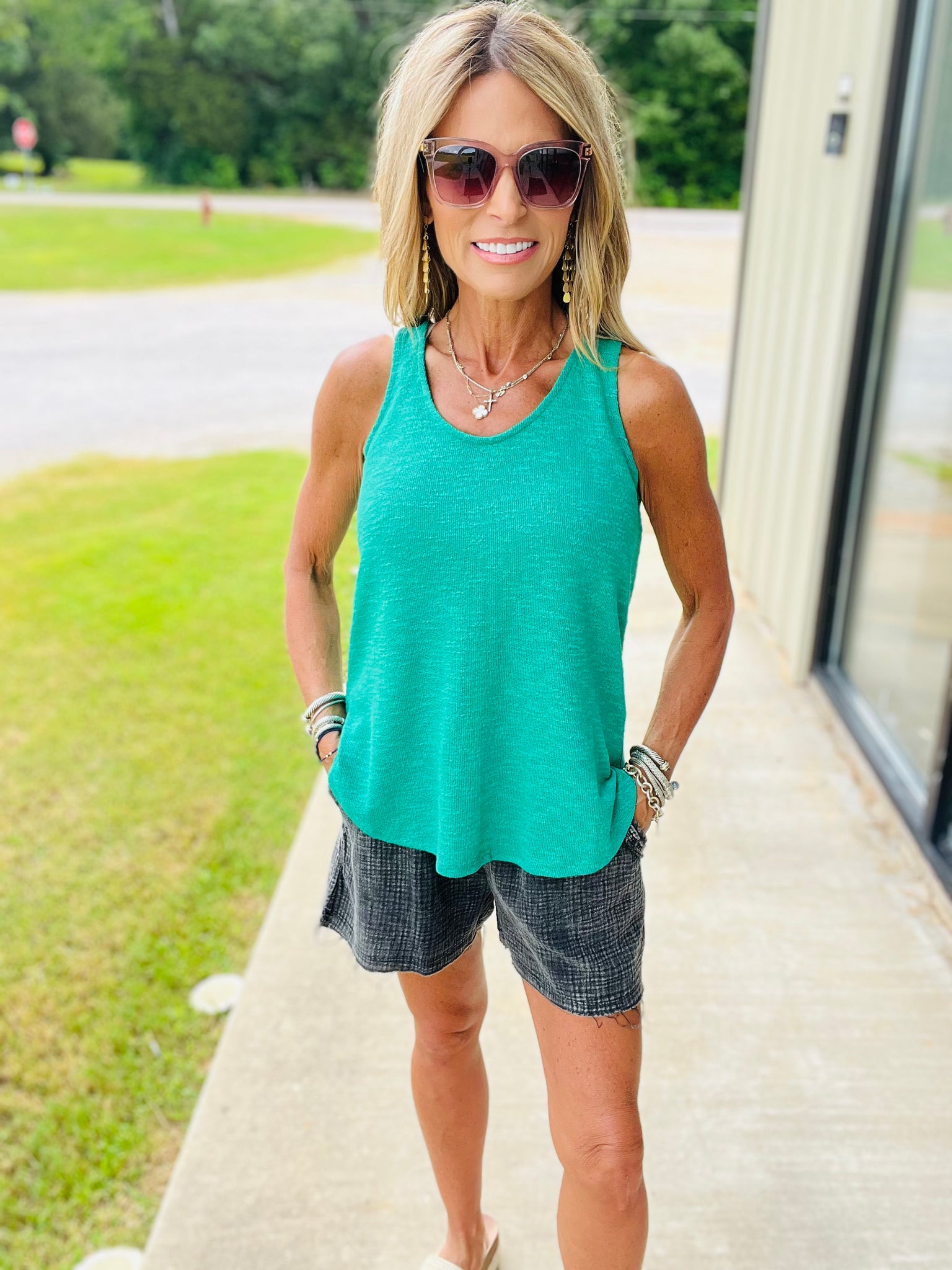 GREEN WITH ENVY TANK--FLASH SALE