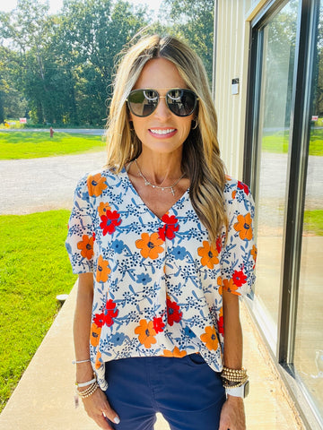 CHASING BUTTERFLIES TOP-- SUMMER SALE