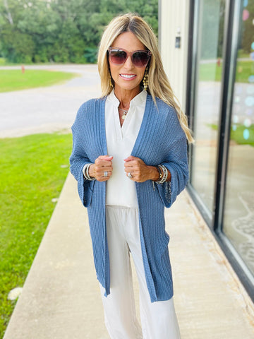 BLUE SAILING CARDIGAN—Restock Alert