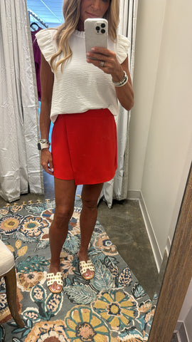 PICTURE PERFECT SKORT-RED