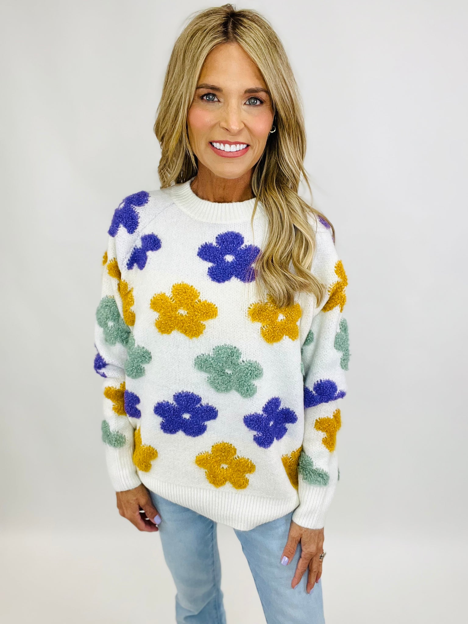 MARDI GRAS FLOWER TOP