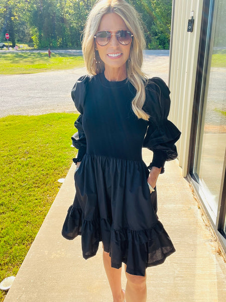 KEEP IT CLASSY DRESS-BLACK--WINTER SALE