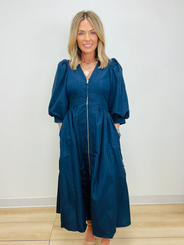 THE ECLIPSE DRESS-NAVY