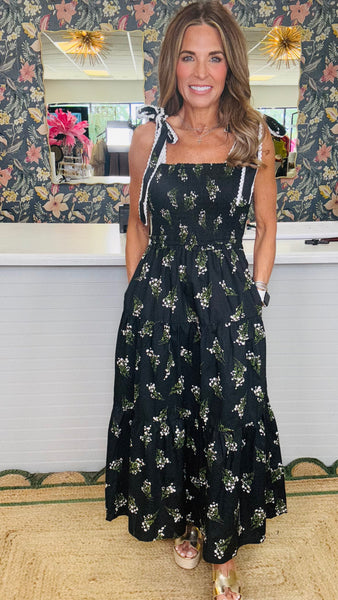 THE BLACK CYCLE MIDI DRESS