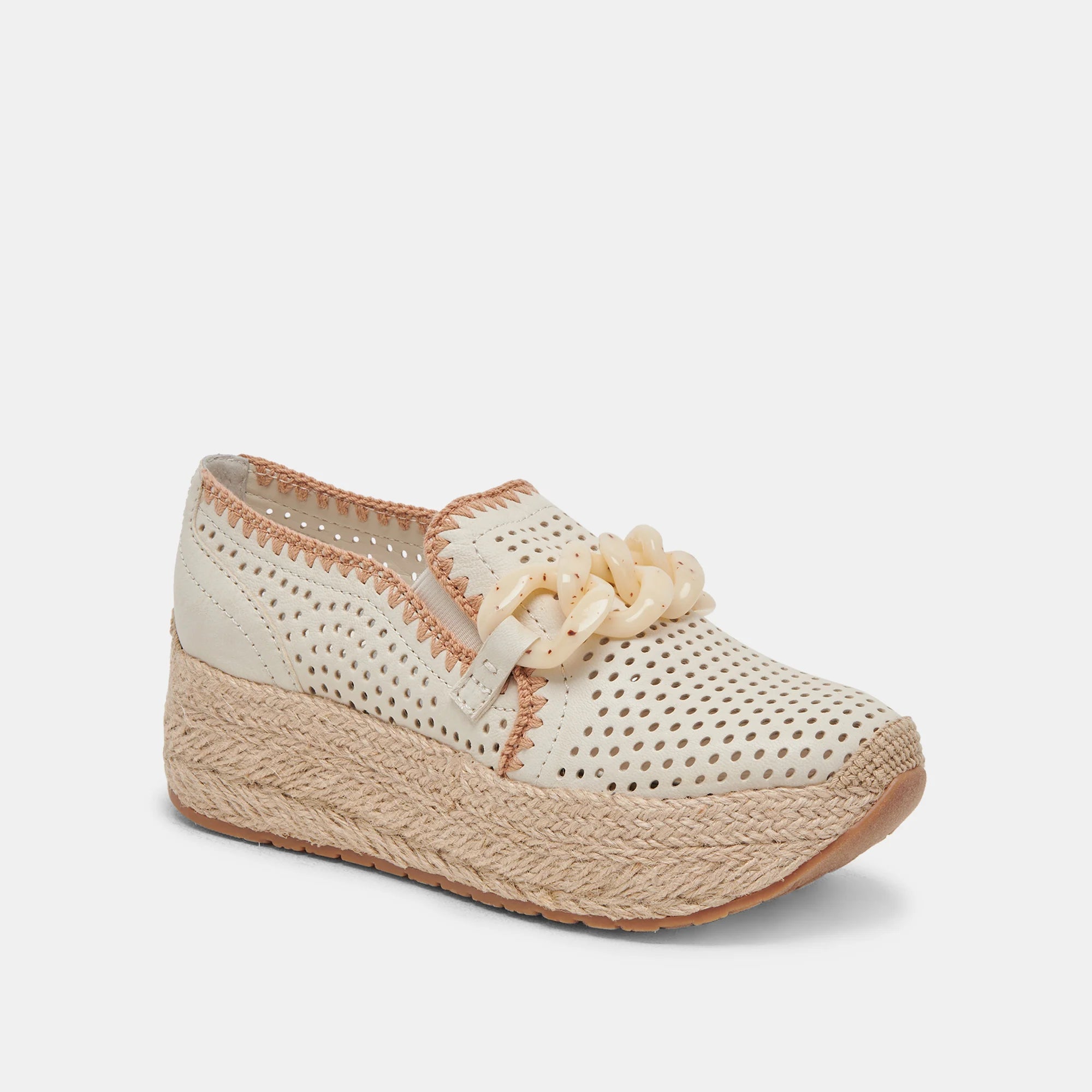 Jhenee Espadrille PLATFORM LOAFERS-IVORY--LAST PAIR