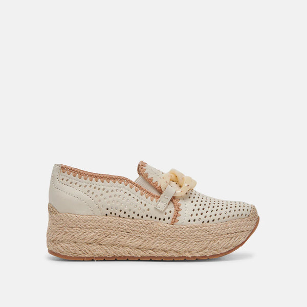 Jhenee Espadrille PLATFORM LOAFERS-IVORY--LAST PAIR