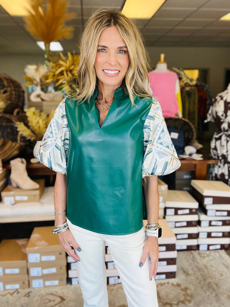 EVERGREEN ENCHANTMENT TOP*FINAL SALE*