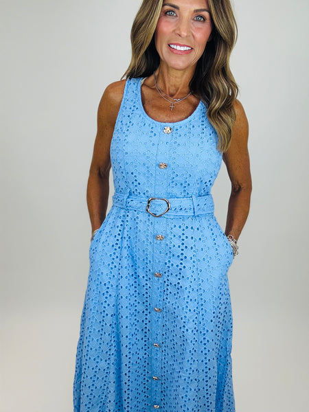 THE BLUE JIMMIE DRESS--POWDER BLUE