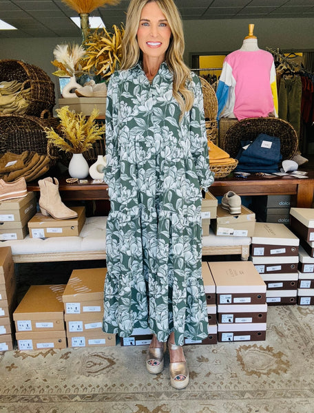 SEEING GREENERY DRESS--RESTOCK ALERT