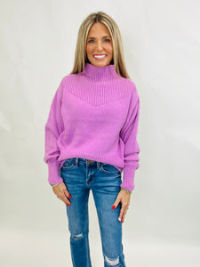 SKI RESORT SWEATER-MAUVE--WINTER SALE