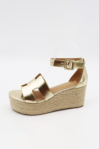 AUDREY GOLD WEDGE HEELS-RESTOCK ALERT