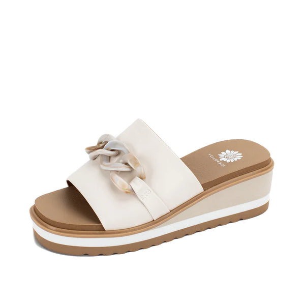 ALORA WEDGE SLIDE- BONE-RESTOCK ALERT