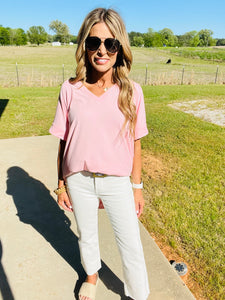 THE ALEX TOP- DUSTY PINK