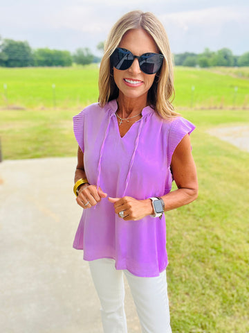 ADORABLE DAYS TOP- LAVENDER--RESTOCK ALERT