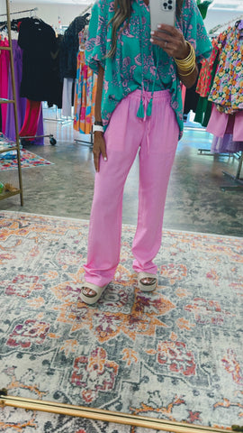 ENDLESS GETAWAY PANTS- PINK-SUMMER SALE