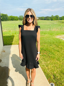 BEACH DAY DRESS--BLACK-FLASH SALE