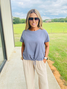 SO SIMPLE TOP MET BLUE—FLASH SALE