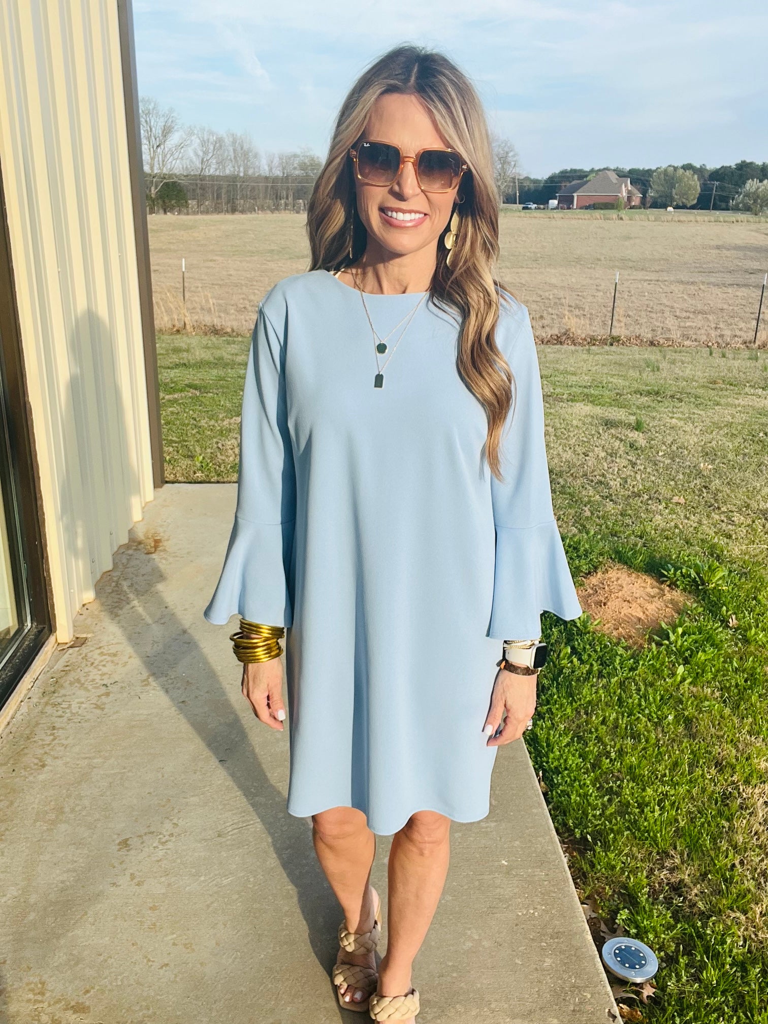 SELF LOVE DRESS- LIGHT BLUE