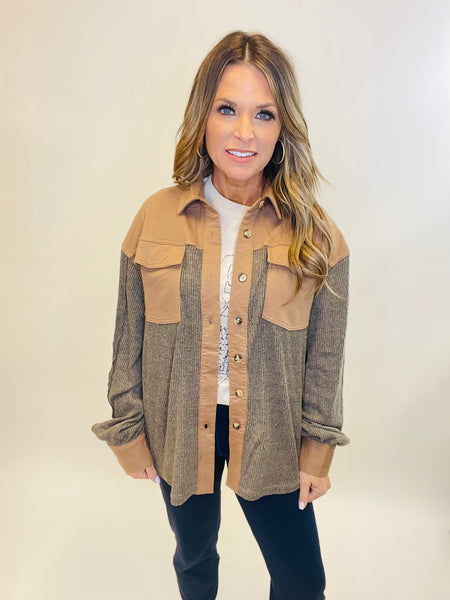 MOCHA FRAPPE  SHACKET--FLASH SALE