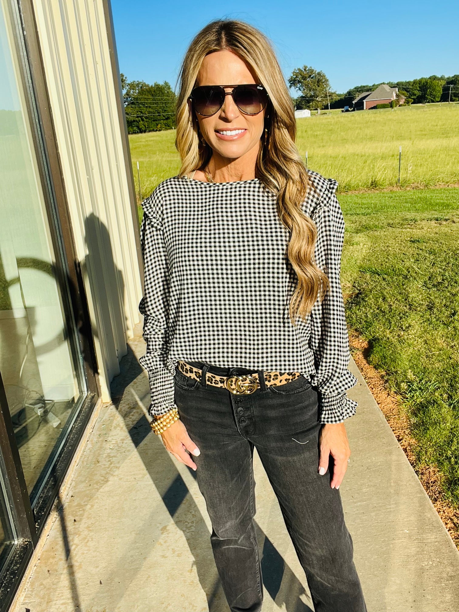 BETTER CHECKERED TOP--FLASH SALE