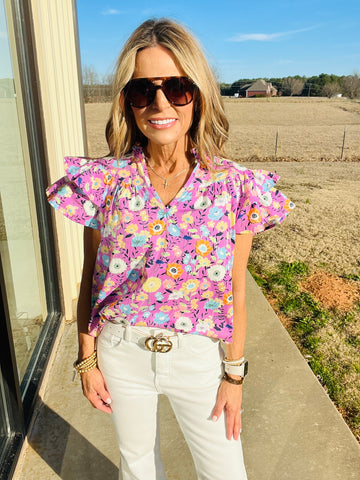 FEEL THE FLORAL TOP-LAST CHANCE SALE