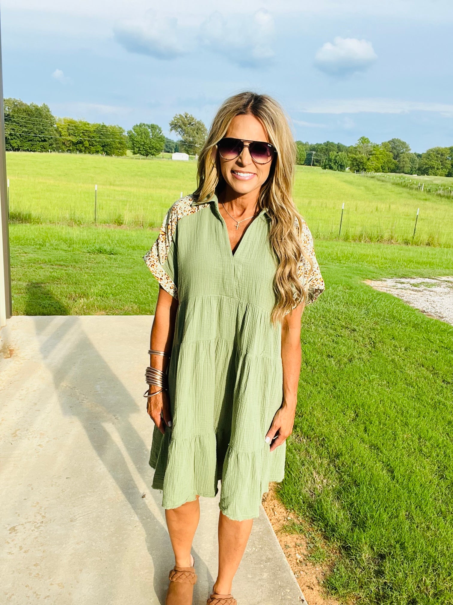 CAN'T BEAT IT DRESS- GREEN