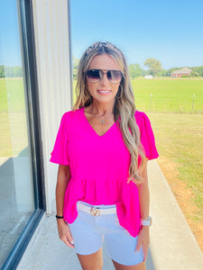 HEART EYES IN MAGENTA TOP--FLASH SALE*** FINAL SALE ****