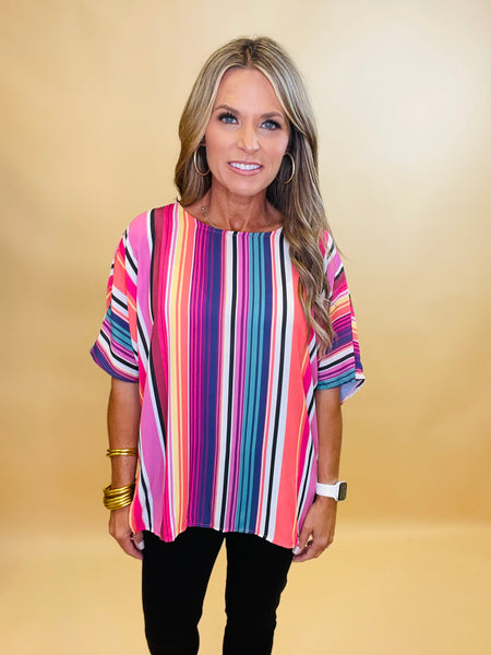 Good Impression Stripe Top--FLASH SALE