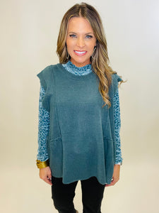 Make Your Life Teal Vest--WINTER SALE