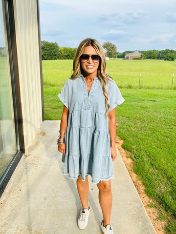 DO IT ALL DENIM DRESS