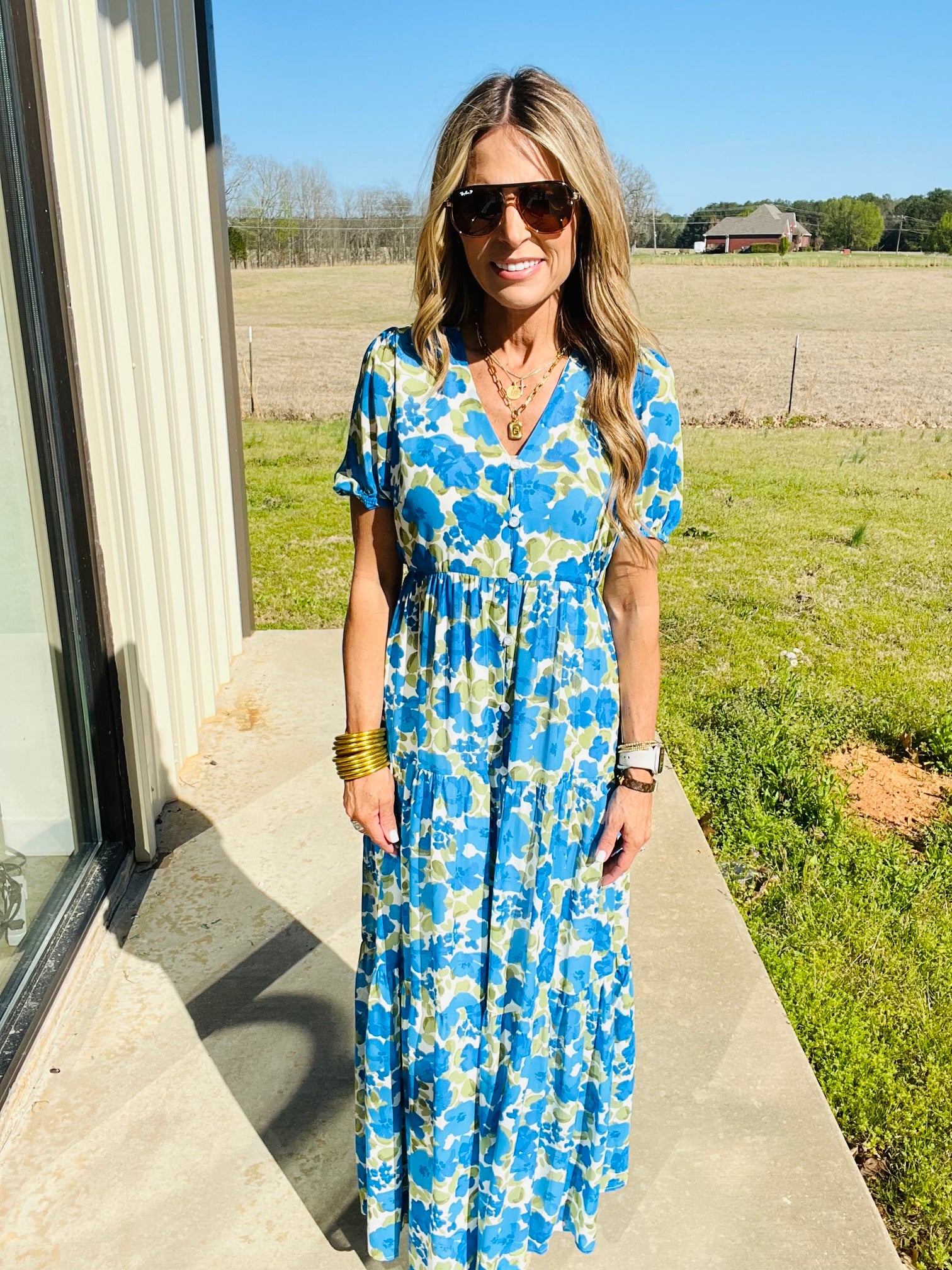 LIZZIE FLORAL MAXI DRESS--FLASH SALE