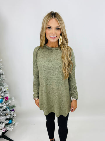 OLIVE MADE TO LOUNGE TUNIC--RESTOCK ALERT