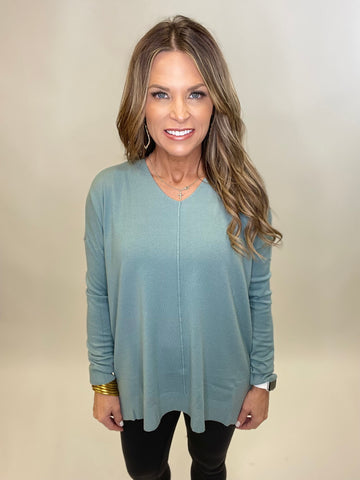 More To Love Teal Sweater