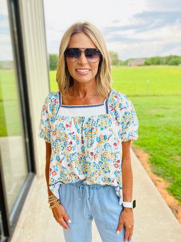 LOVING FLORAL TOP--LAST CHANCE SALE